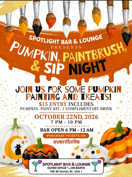 Pumpkin, Paintbrush, & Sip
