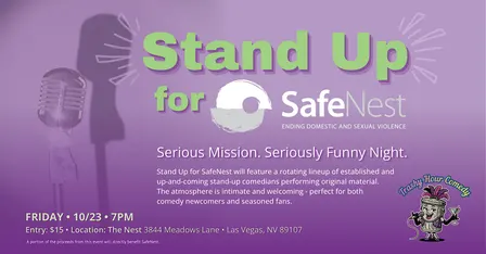 Stand Up for SafeNest: Serious Mission. Seriously Funny Night.