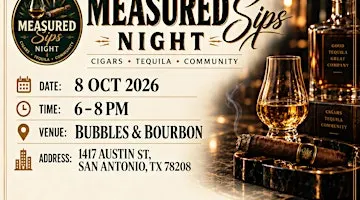 Measured Sips Night 13 Nov 2026