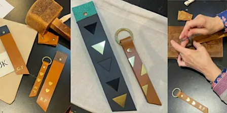Personalised Leather Bookmark & Keyring Workshop