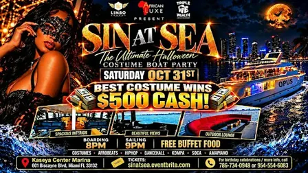 SIN AT SEA : The Ultimate Halloween Costume Boat Party