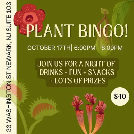 Plant Bingo Night: Plants, Community, Drinks & Snacks!