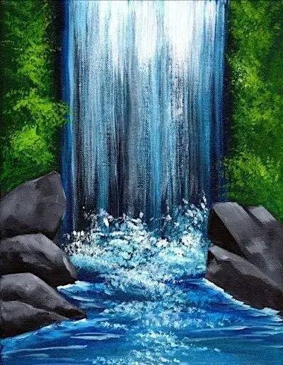 "Hidden Waterfall" Paint & Sip