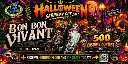Halloween Night on Frenchmen St with Bon Bon Vivant + $500 Costume Contest!