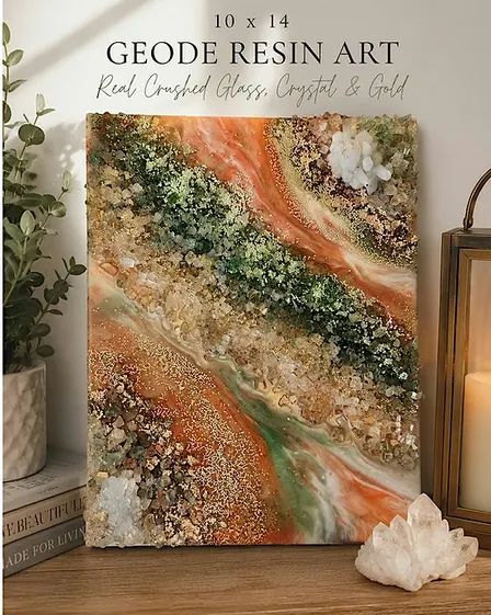 Pumpkin Spice Crystal Geode