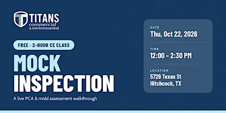 2-Hour CE Live Mock Inspection - Commercial & Environmental