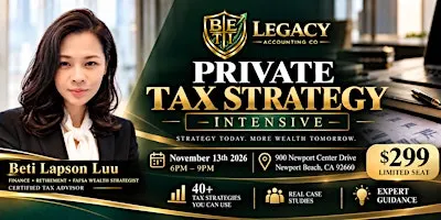 BT Legacy Acct  Private Tax Strategy Intensive Event