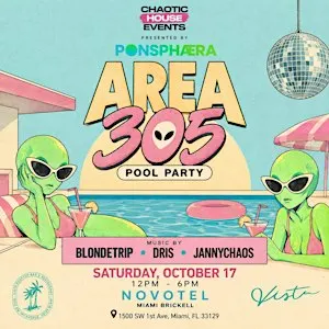 Area 305 Halloween Alien Pool Party Miami Brickell