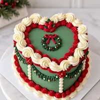 Sharp & Smooth Holiday Heart Cake