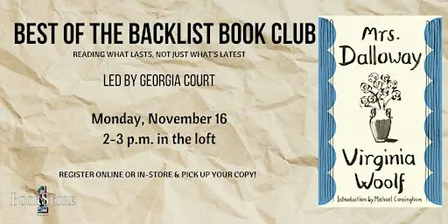 Best of the Backlist Book Club: "Mrs. Dalloway" by Virginia Woolf