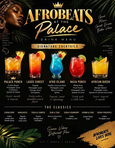 AFROBEATS /LADIES NIGHT AT THE PALACE