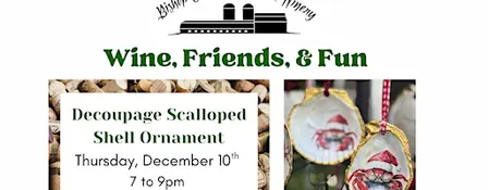 Wine, Friends, & Fun: Decoupage Scalloped Shell Ornaments