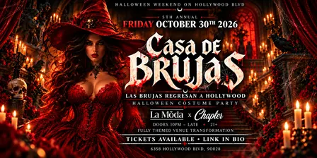 Casa de Brujas: Halloween Costume Party Los Angeles | Chapter Hollywood