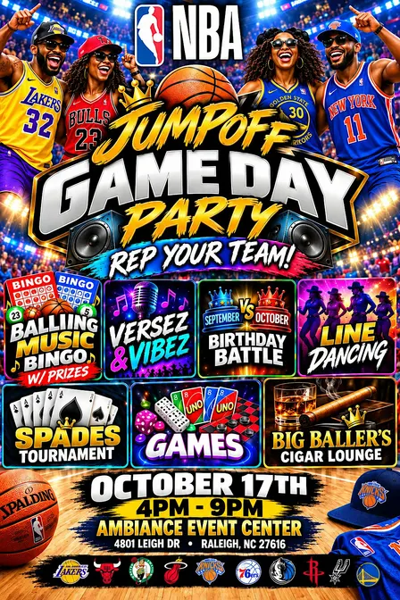 NBA JumpOff Game Day Party "Rep Your Team"