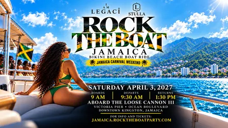 ROCK THE BOAT JAMAICA: Bikini Beach Boat Ride | Carnival Weekend