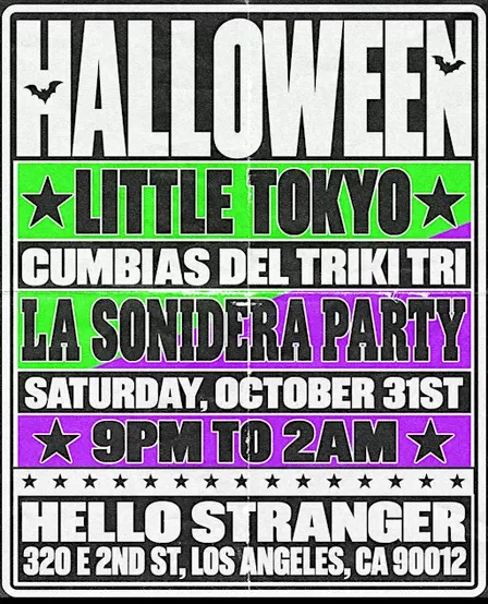 CUMBIAS DEL TRIKI TRI - HELLO STRANGER - (SAT OCT 31)