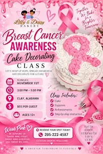 Breast Cancer Awareness Cake Decorating Class by Lilly and Daisy’s
