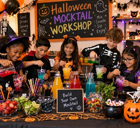 Kids Halloween mocktail workshop