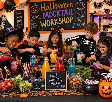 Kids Halloween mocktail workshop
