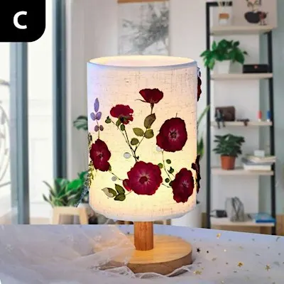 DIY Pressed Flower Table Lamp Workshop