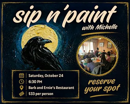 Sip N' Paint Raven