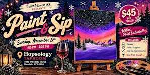 Winter Mountain Paint & Sip at Hopsology ❄️