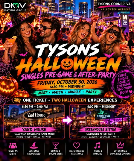 TYSONS CORNER HALLOWEEN SINGLES PARTY & AFTER-PARTY (FRIDAY)