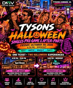TYSONS CORNER HALLOWEEN SINGLES PARTY & AFTER-PARTY (FRIDAY)