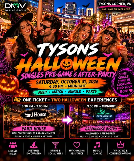 TYSONS CORNER HALLOWEEN SINGLES PARTY & AFTER-PARTY (SATURDAY)