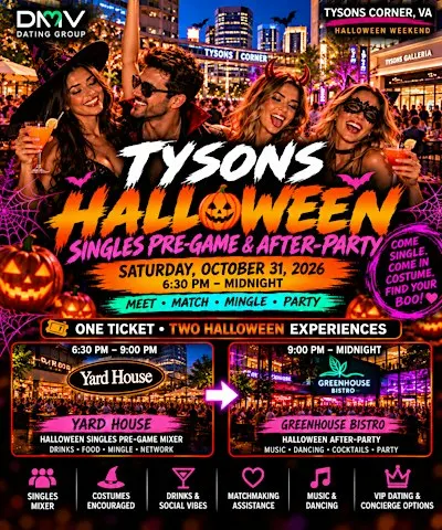 TYSONS CORNER HALLOWEEN SINGLES PARTY & AFTER-PARTY (SATURDAY)