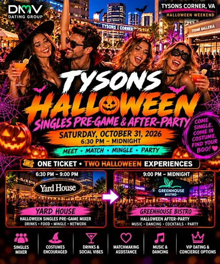 TYSONS CORNER HALLOWEEN SINGLES PARTY & AFTER-PARTY (SATURDAY)