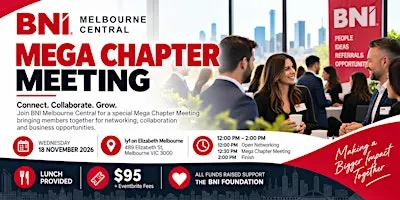 BNI Melbourne Central Mega Chapter Meeting