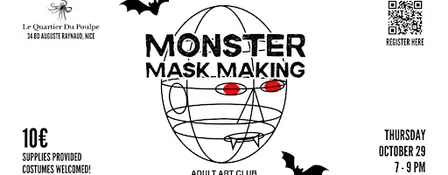Mask-Making & Creative Apero at Le Quartier du Poulpe (Nice, FR)