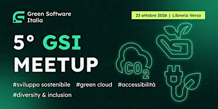 Mese della sostenibilità | Green Software Italia - 5° meetup