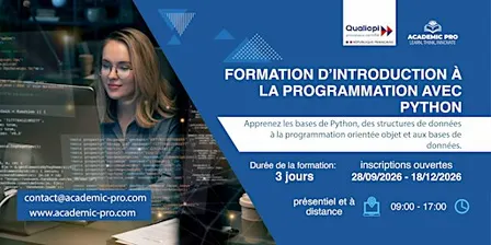 Formation d’introduction à la programmation avec Python
