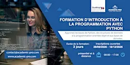 Formation d’introduction à la programmation avec Python