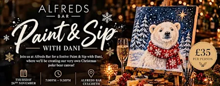 Paint & Sip at Alfreds Bar Culcheth