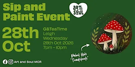 Sip and Paint Night at G&TeaTime, Leigh