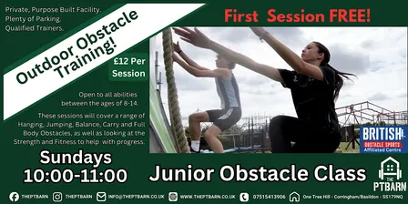 Sunday Junior Obstacle Class.