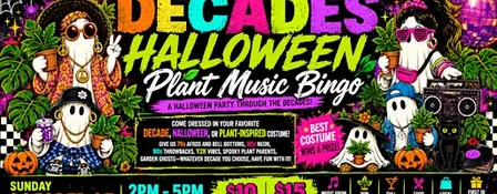 Decades Halloween Plant Music Bingo