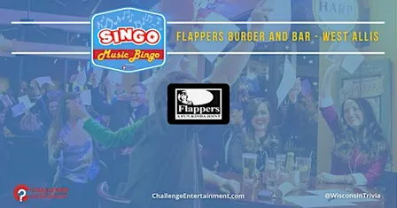 Weekly Singo Music Bingo at Flappers Burger and Bar - West Allis
