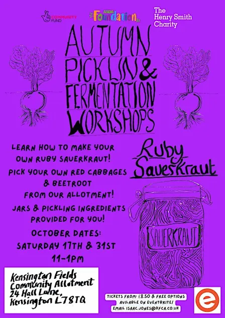 Ruby Sauerkraut Workshop in Kensington Fields Allotment II