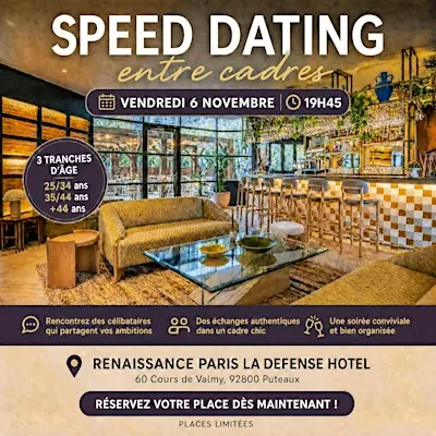 Speed dating entre cadres ✨Répartition par tranches d'âge