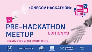 Pre-Hackathon: OneGov #3 | Leer de challenges kennen & vind je team