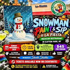 SNOWMAN PAINT & SIP @ LA FIESTA!