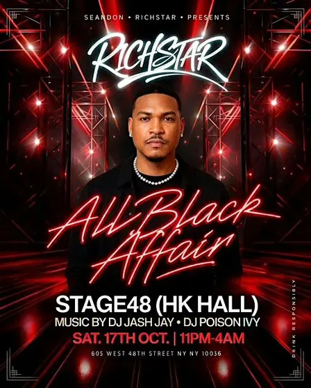RICHSTAR  ANNUAL ALL BLACK BIRTHDAY AFFAIR @STAGE48