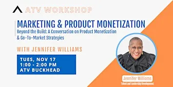 ATV Workshop: Marketing and Product Monetization
