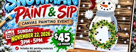 ⛄ SNOWMAN PAINT & SIP AT ALOHA KRAB! ⛄