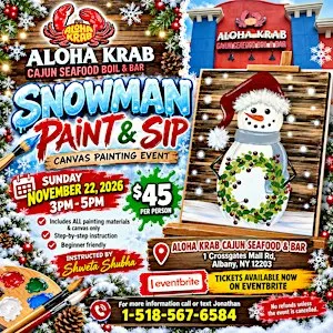 ⛄ SNOWMAN PAINT & SIP AT ALOHA KRAB! ⛄