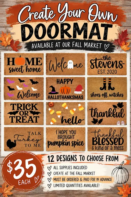 Fall Market Paint a Doormat